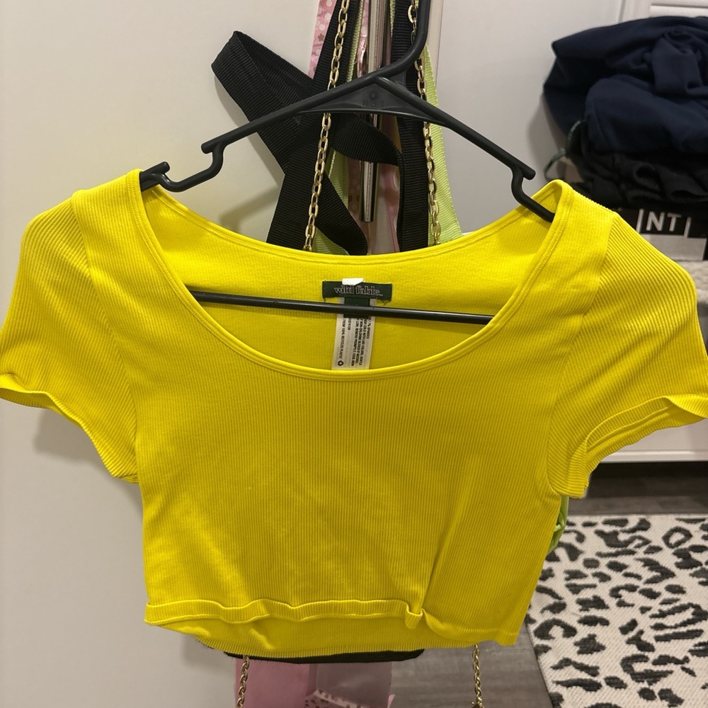 Vibrant Yellow Crop Top